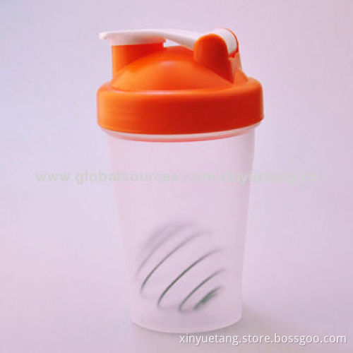 400mL Plastic Sports Protein Shaker with Mix Ball, Easy to Rinse and Clean